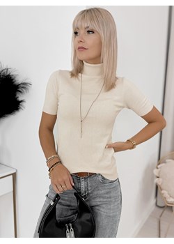 sweter evelin beżowy one size ze sklepu UBRA w kategorii Swetry damskie - zdjęcie 176351674