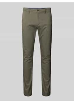 Chinosy o kroju slim fit zapinane na guzik i zamek błyskawiczny model ‘BLEECKER’ ze sklepu Peek&Cloppenburg  w kategorii Spodnie męskie - zdjęcie 176355432