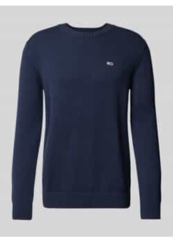 Sweter z dzianiny z wyhaftowanym logo ze sklepu Peek&Cloppenburg  w kategorii Swetry męskie - zdjęcie 176355552