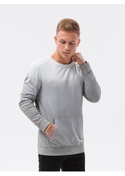 Bluza męska bez kaptura - popielata B1150 ze sklepu ombre w kategorii Bluzy męskie - zdjęcie 176362623