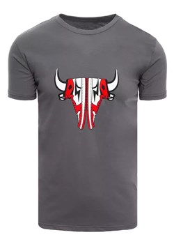 T-shirt męski grafitowy Dstreet RX4931 ze sklepu DSTREET.PL w kategorii T-shirty męskie - zdjęcie 176363604
