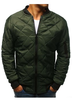 Kurtka męska pikowana bomber jacket zielona TX2216 ze sklepu DSTREET.PL w kategorii Kurtki męskie - zdjęcie 176364312