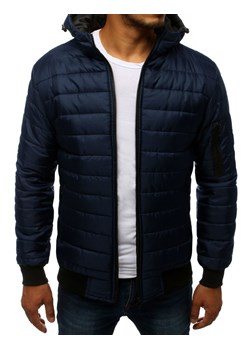 Kurtka męska pikowana bomber jacket granatowa TX2228 ze sklepu DSTREET.PL w kategorii Kurtki męskie - zdjęcie 176364762