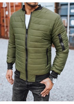 Kurtka męska pikowana bomber jacket zielona Dstreet TX2211z ze sklepu DSTREET.PL w kategorii Kurtki męskie - zdjęcie 176366264