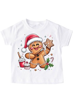 DZIECIĘCA KOSZULKA ŚWIĄTECZNA Z PIERNIKIEM ze sklepu Time For Fashion w kategorii Bluzki dziewczęce - zdjęcie 176366402