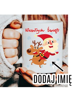 Kubki na mikołajki z imieniem na prezent mikołajkowy ze sklepu Time For Fashion w kategorii Kubki - zdjęcie 176386130