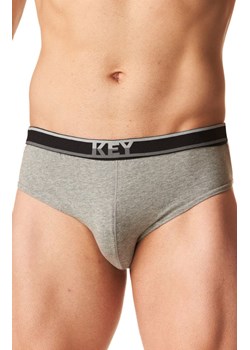 Key bawełniane szare męskie slipy 2-pack MPP 261, Kolor szary, Rozmiar M, Key ze sklepu Intymna w kategorii Majtki męskie - zdjęcie 176389851