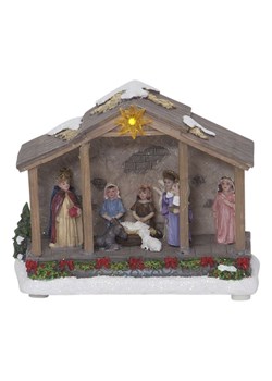 STAR Trading Dekoracja LED &quot;Nativity&quot; w kolorze brązowym ze wzorem - 19 x 15 cm ze sklepu Limango Polska w kategorii Dekoracje - zdjęcie 176392082