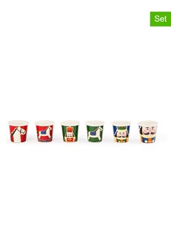 Trendy Kitchen by EXCÉLSA Filiżanki (6 szt.) &quot;Vintage Christmal&quot; ze wzorem do kawy - 90 ml ze sklepu Limango Polska w kategorii Dzbanki i zaparzacze - zdjęcie 176394610