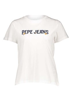 Pepe Jeans Koszulka w kolorze białym ze sklepu Limango Polska w kategorii Bluzki damskie - zdjęcie 176396200