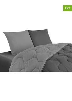 IDOMYA Essentials 3-częściowy komplet pościeli w kolorze jasnoszarym ze sklepu Limango Polska w kategorii Tekstylia - zdjęcie 176396481