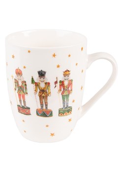 Clayre &amp; Eef Kubek w kolorze białym ze wzorem - 350 ml ze sklepu Limango Polska w kategorii Dzbanki i zaparzacze - zdjęcie 176400250