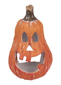 Clayre &amp; Eef Lampion &quot;Pumpkin&quot; w kolorze pomarańczowym - wys. 18 x Ø 12 cm ze sklepu Limango Polska w kategorii Świeczniki - zdjęcie 176400253