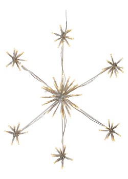 STAR Trading Dekoracyjna zawieszka LED &quot;Flower Snowflake&quot; w kolorze białym - 50 x 50 cm ze sklepu Limango Polska w kategorii Dekoracje - zdjęcie 176402252
