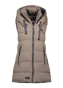 Geographical Norway Kamizelka pikowana &quot;Dolbar&quot; w kolorze szarobrązowym ze sklepu Limango Polska w kategorii Kamizelki damskie - zdjęcie 176403864