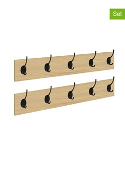 IDOMYA Essentials Wieszaki (2 szt.) w kolorze jasnobrązowym - 60 x 10 cm ze sklepu Limango Polska w kategorii Szafy - zdjęcie 176407093