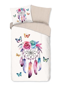 Good Morning Komplet pościeli flanelowej &quot;Catchy&quot; w kolorze białym ze wzorem ze sklepu Limango Polska w kategorii Pościel dziecięca - zdjęcie 176407173