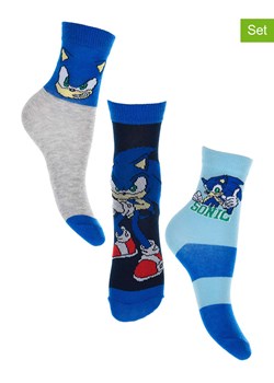 Sonic Skarpety (3 pary) &quot;Sonic&quot; ze wzorem ze sklepu Limango Polska w kategorii Skarpetki dziecięce - zdjęcie 176408800