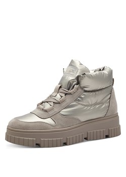 s.Oliver Skórzane sneakersy w kolorze złotym ze sklepu Limango Polska w kategorii Buty sportowe damskie - zdjęcie 176409604