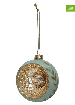 Kersten Bombki (2 szt.) w kolorze beżowo-złotym - Ø 8 cm ze sklepu Limango Polska w kategorii Dekoracje bożonarodzeniowe - zdjęcie 176409941