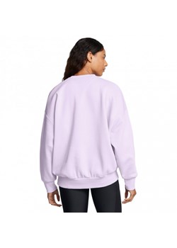 Damska bluza dresowa Under Armour Rival Fleece Wordmarkos Crew - fioletowa ze sklepu Sportstylestory.com w kategorii Bluzy damskie - zdjęcie 176418172