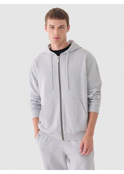 Męska bluza dresowa rozpinana z kapturem Outhorn OTHWAW24TSWSM1696 - szara ze sklepu Sportstylestory.com w kategorii Bluzy męskie - zdjęcie 176421801
