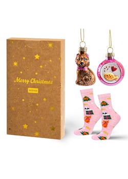 Zestaw Laurka Skarpetki + Bombki Kot ze sklepu Sklep SOXO w kategorii Skarpetki damskie - zdjęcie 176427291