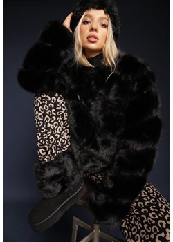 Czarne Śniegowce na Grubej Podeszwie Ozdobione Futerkiem Naolani ze sklepu renee.pl w kategorii Śniegowce damskie - zdjęcie 176427873