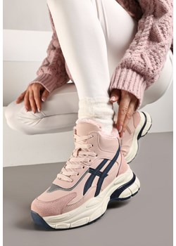 Różowe Sneakersy za Kostkę na Platformie Eloriane ze sklepu born2be.pl w kategorii Buty sportowe damskie - zdjęcie 176430361