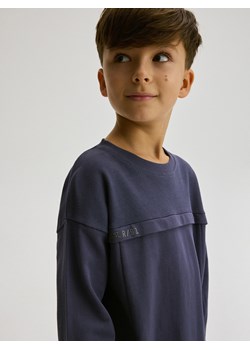 Reserved - Longsleeve z grubszej dzianiny - granatowy ze sklepu Reserved w kategorii Bluzy chłopięce - zdjęcie 176434152