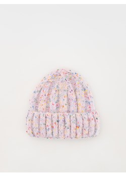 Reserved - Dzianinowa czapka z domieszką wełny - lawendowy ze sklepu Reserved w kategorii Czapki dziecięce - zdjęcie 176434411