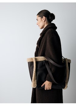 Reserved - Torebka shopper - brązowy ze sklepu Reserved w kategorii Torebki damskie - zdjęcie 176436293