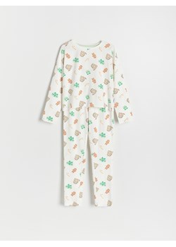 Reserved - Dwuczęściowa piżama Pusheen - złamana biel ze sklepu Reserved w kategorii Piżamy dziecięce - zdjęcie 176437700
