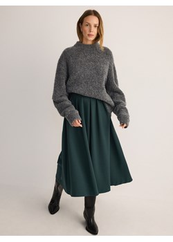 Reserved - Spódnica midi z zakładkami - morski ze sklepu Reserved w kategorii Spódnice - zdjęcie 176439952