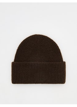 Reserved - Czapka beanie - ciemnobrązowy ze sklepu Reserved w kategorii Czapki zimowe damskie - zdjęcie 176440950