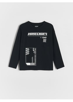 Reserved - Longsleeve Minecraft - czarny ze sklepu Reserved w kategorii T-shirty chłopięce - zdjęcie 176440964