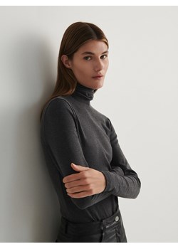 Reserved - Bluzka z golfem - jasnoszary ze sklepu Reserved w kategorii Bluzki damskie - zdjęcie 176441950