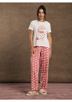 Sinsay - Piżama dwuczęściowa - kremowy ze sklepu Sinsay w kategorii Piżamy damskie - zdjęcie 176465082