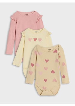 Sinsay - Body 3 pack - kremowy ze sklepu Sinsay w kategorii Body niemowlęce - zdjęcie 176465770