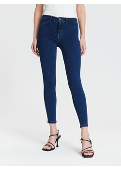 Sinsay - Jeansy skinny mid waist - granatowy ze sklepu Sinsay w kategorii Jeansy damskie - zdjęcie 176465881