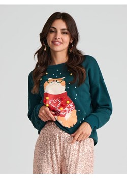 Sinsay - Bluza świąteczna - zielony ze sklepu Sinsay w kategorii Bluzy damskie - zdjęcie 176466112