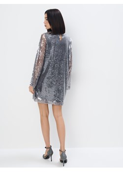Mohito - Błyszcząca sukienka mini - szary ze sklepu Mohito w kategorii Sukienki - zdjęcie 176472844