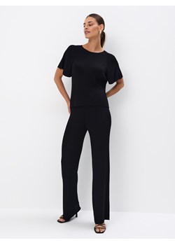 Mohito - Dzianinowe czarne spodnie - czarny ze sklepu Mohito w kategorii Spodnie damskie - zdjęcie 176473264