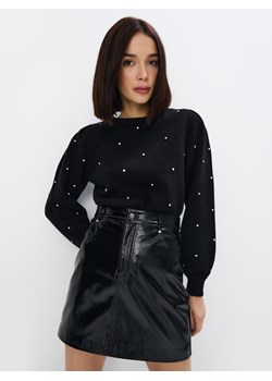 Mohito - Czarny sweter z ozdobnymi elementami - czarny ze sklepu Mohito w kategorii Swetry damskie - zdjęcie 176475794