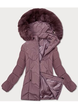 Kurtka zimowa damska plus size z kapturem S'west fioletowa (B8300-71) ze sklepu goodlookin.pl w kategorii Kurtki damskie - zdjęcie 176539670