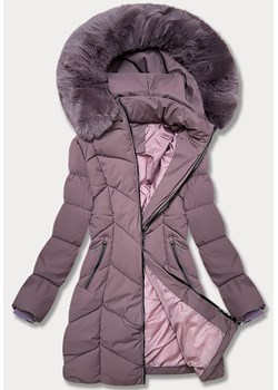 Kurtka zimowa damska plus size do połowy uda S'west fioletowa (B8306-71) - id: 24652 - marki Goodlookin.pl - 176539694 Kurtka zimowa damska plus size do połowy uda S'west fioletowa (B8306-71) ze sklepu goodlookin.pl w kategorii Kurtki damskie - zdjęcie 176539694