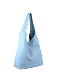 Torebka worek skórzana shopper magnes baby blue ze sklepu melon.pl w kategorii Torby Shopper bag - zdjęcie 176541603