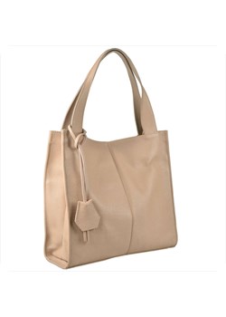 Duża torebka włoska shopper bag róż pudrowy skóra naturalna ze sklepu melon.pl w kategorii Torby Shopper bag - zdjęcie 176541673