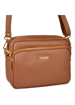 Vezze włoska skórzana torebka camel brąz złote okucia ze sklepu melon.pl w kategorii Listonoszki - zdjęcie 176542303