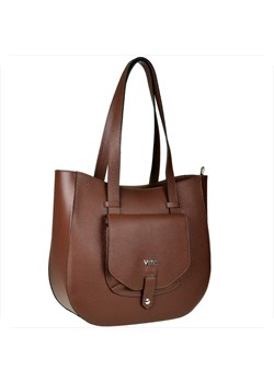 Vezze skórzana torebka włoska brąz koniak ze sklepu melon.pl w kategorii Torby Shopper bag - zdjęcie 176542543